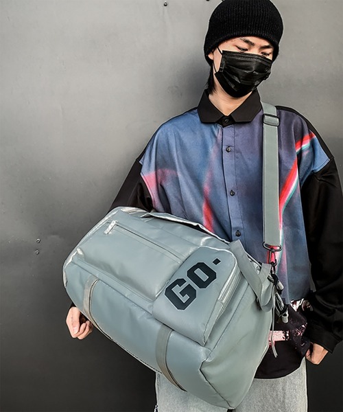 WESTBOY（ウエストボーイ）の「Y2K ロゴプリント 2WAYボストンバッグ WO26W2BG10（バックパック/リュック・メンズ・グレー/ブラック・FREE）」の5枚目の写真