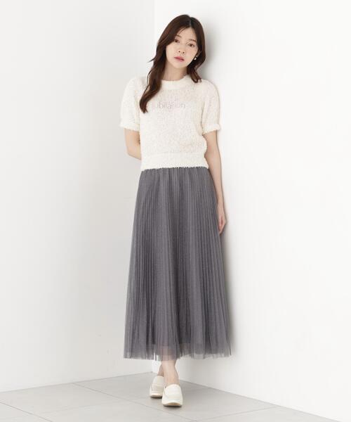 PROPORTION BODY DRESSING(プロポーションボディドレッシング)の「<E>ラメプリーツスカート / 1216227803(スカート・レディース・ホワイト系その他/ダークグレー・MEDIUM/P/S/SMALL)」の7枚目の写真