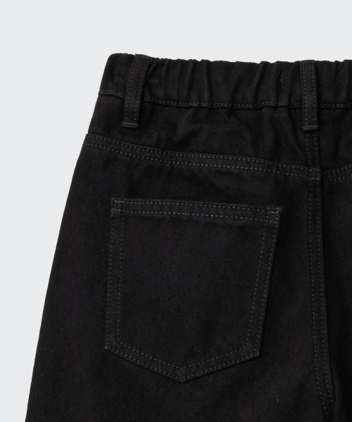 MUSINSA STANDARD KIDS（ムシンサスタンダードキッズ）の「カーブドデニムパンツ[ブラック]（デニムパンツ・レディース・その他・120/130/140/150/160）」の5枚目の写真