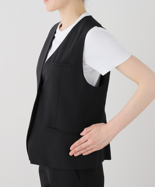 AP STUDIO(エーピーストゥディオ)の「Sleek vest(スーツベスト・レディース・ブラック・FREE)」の3枚目の写真