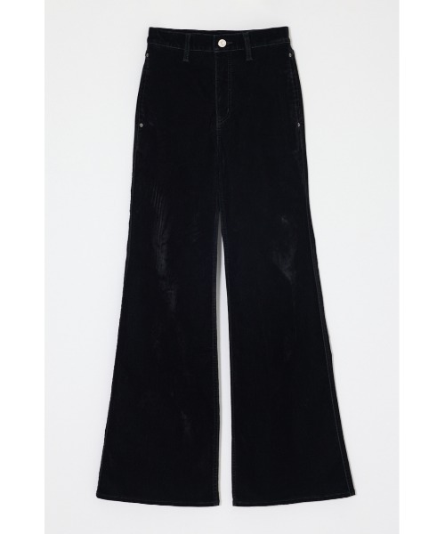 MOUSSY(マウジー)の「【26年AW新作】【セットアップ対応】VELVET LONG LEG FLARE(デニムパンツ・レディース・ボルドー/カーキ/ブラウン/ブラック・1/2/0)」の1枚目の写真