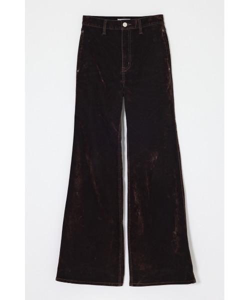 MOUSSY(マウジー)の「【26年AW新作】【セットアップ対応】VELVET LONG LEG FLARE(デニムパンツ・レディース・ボルドー/カーキ/ブラウン/ブラック・1/2/0)」の7枚目の写真