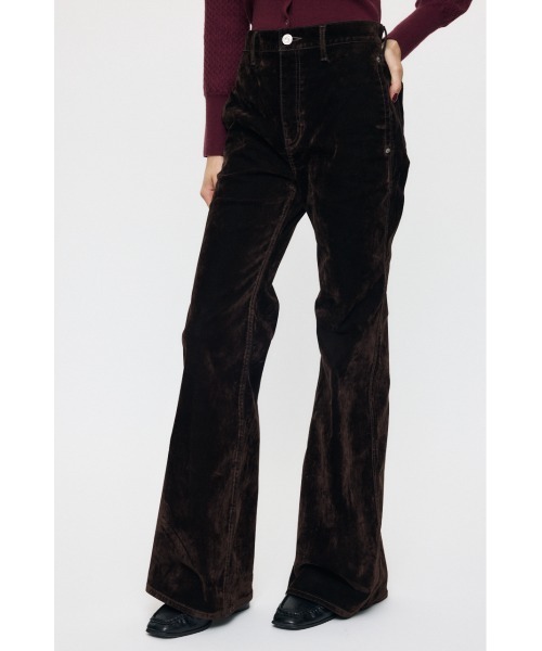 MOUSSY(マウジー)の「【26年AW新作】【セットアップ対応】VELVET LONG LEG FLARE(デニムパンツ・レディース・ボルドー/カーキ/ブラウン/ブラック・1/2/0)」の17枚目の写真