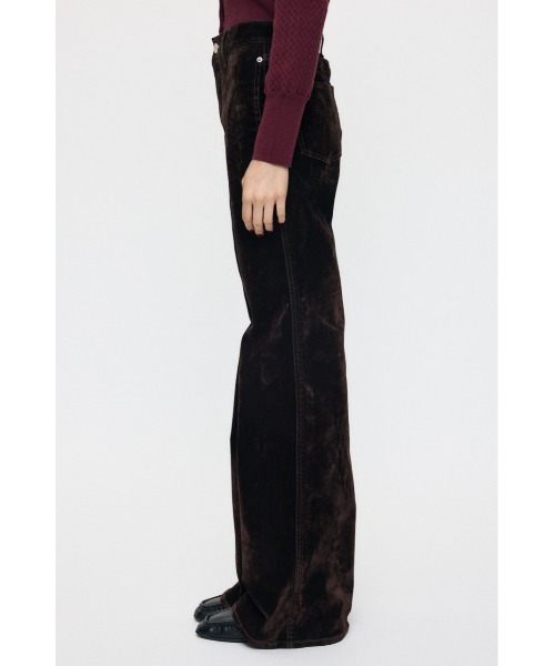 MOUSSY(マウジー)の「【26年AW新作】【セットアップ対応】VELVET LONG LEG FLARE(デニムパンツ・レディース・ボルドー/カーキ/ブラウン/ブラック・1/2/0)」の19枚目の写真