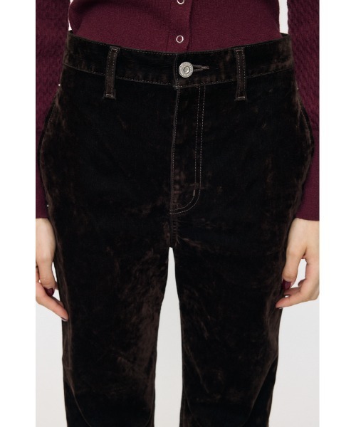 MOUSSY(マウジー)の「【26年AW新作】【セットアップ対応】VELVET LONG LEG FLARE(デニムパンツ・レディース・ボルドー/カーキ/ブラウン/ブラック・1/2/0)」の21枚目の写真