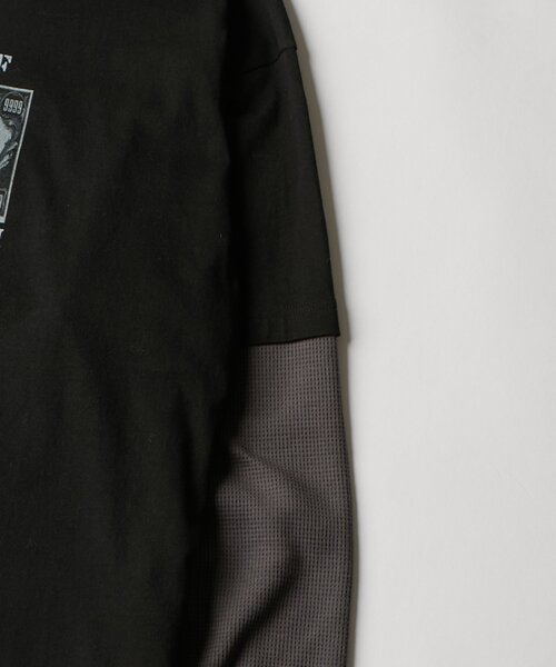 Sourcream(サワークリーム)の「【Sourcream/UINSEX】マルクス紙幣レイヤードワッフルトップス(Tシャツ/カットソー・レディース・ホワイト/ブラック・FREE)」の13枚目の写真
