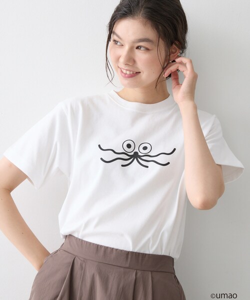 Dessin(デッサン)の「UMAO×Dessinコラボ プリントキャットフェイスT(Tシャツ/カットソー・レディース・ブラック/ホワイト系・01/02)」の14枚目の写真