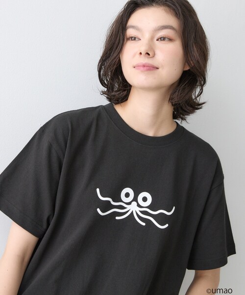 Dessin(デッサン)の「UMAO×Dessinコラボ プリントキャットフェイスT(Tシャツ/カットソー・レディース・ブラック/ホワイト系・01/02)」の8枚目の写真