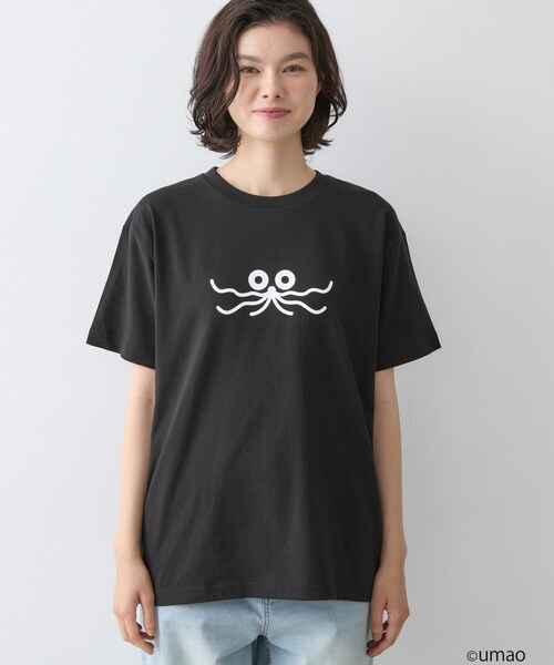 Dessin(デッサン)の「UMAO×Dessinコラボ プリントキャットフェイスT(Tシャツ/カットソー・レディース・ブラック/ホワイト系・01/02)」の12枚目の写真