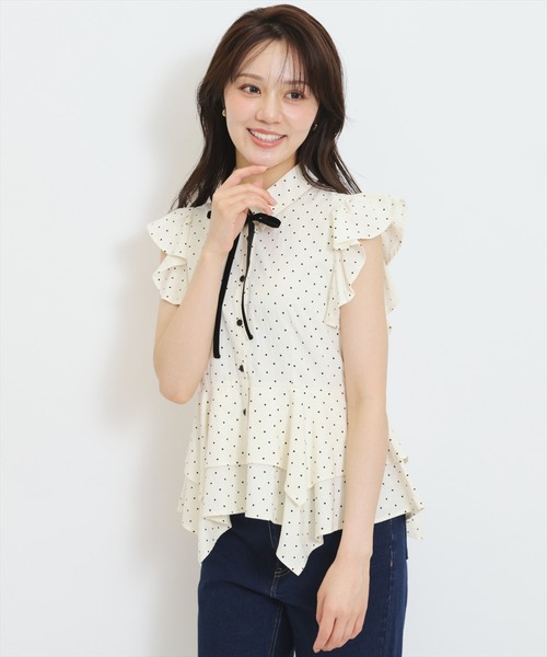 WILLSELECTION(ウィルセレクション)の「イレギュラーヘムリボンタイブラウス(シャツ/ブラウス・レディース・ブラウン系その他/ブラック系その他/ホワイト系その他・FREE)」の11枚目の写真