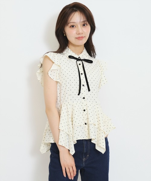 WILLSELECTION(ウィルセレクション)の「イレギュラーヘムリボンタイブラウス(シャツ/ブラウス・レディース・ブラウン系その他/ブラック系その他/ホワイト系その他・FREE)」の10枚目の写真