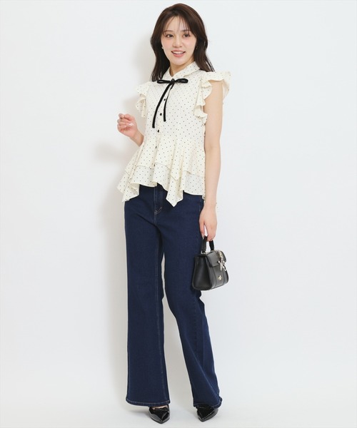 WILLSELECTION(ウィルセレクション)の「イレギュラーヘムリボンタイブラウス(シャツ/ブラウス・レディース・ブラウン系その他/ブラック系その他/ホワイト系その他・FREE)」の12枚目の写真