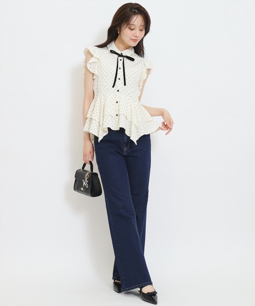 WILLSELECTION(ウィルセレクション)の「イレギュラーヘムリボンタイブラウス(シャツ/ブラウス・レディース・ブラウン系その他/ブラック系その他/ホワイト系その他・FREE)」の14枚目の写真