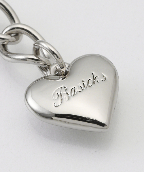 BASICKS(ベイシックス)の「BASICKS / ベイシックス Chain Heart Bracelet(ブレスレット・レディース・ブラック・FREE)」の5枚目の写真