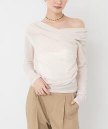 URBAN RESEARCH（アーバンリサーチ）の「ベロアオフショルドレープカットソー（Tシャツ/カットソー）」