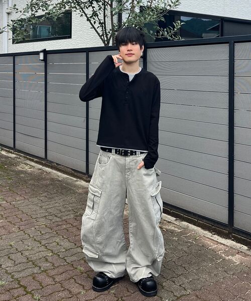 XERO（ゼロ）の「レイヤードヘンリーネックTシャツ [ブラック]（Tシャツ/カットソー・レディース・その他・MEDIUM/LARGE/X-LARGE）」の4枚目の写真