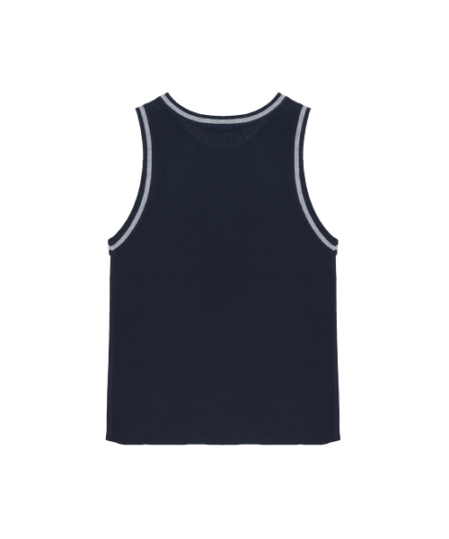 NICK&NICOLE(ニックアンドニコール)の「ミニマルリブノースリーブトップ_NAVY(Tシャツ/カットソー・レディース・その他・FREE)」の2枚目の写真