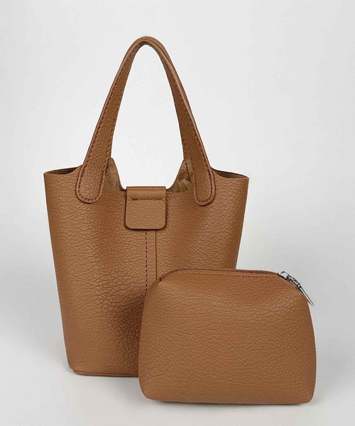 TONE SELECT GOODS（トーンセレクトグッズ）の「Liaa/インポーチ付き  ミニトートバッグ ハンドバッグ A18857（ハンドバッグ・レディース・アイボリー/ブラック/ブラウン・FREE）」の7枚目の写真