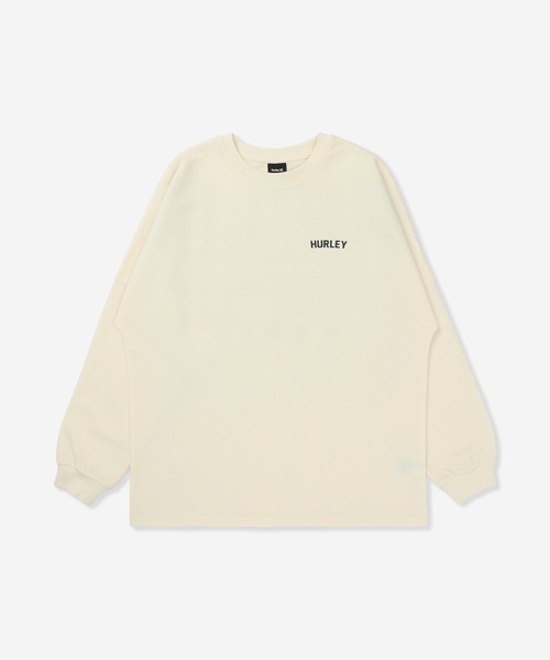 Hurley (ハーレー)の「【Hurley:ハーレー】ヘビーウエイトサーマルTシャツ ビッグロゴ バックプリント オーバーサイズ 吸水速乾×形状安 THERMAL BIG LOGO OVERSIZED LONG SLEEVE TEE(Tシャツ/カットソー・メンズ・オフホワイト/ブラック・LARGE/MEDIUM/SMALL/X-LARGE)」の2枚目の写真