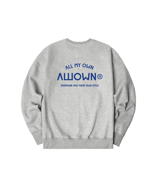 ALLIOWN（オールイオン）の「A/L EVERYONE オーバーサイズ 裏起毛 スウェット (GOM4-6AL033)（スウェット・メンズ・ブラック/ホワイト/ネイビー/ライトグレー/チャコールグレー/アイボリー・MEDIUM/LARGE/X-LARGE）」の4枚目の写真