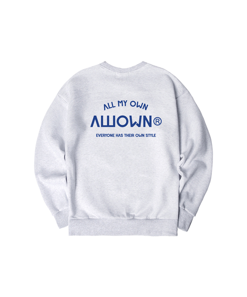 ALLIOWN（オールイオン）の「A/L EVERYONE オーバーサイズ 裏起毛 スウェット (GOM4-6AL033)（スウェット・メンズ・ブラック/ホワイト/ネイビー/ライトグレー/チャコールグレー/アイボリー・MEDIUM/LARGE/X-LARGE）」の5枚目の写真