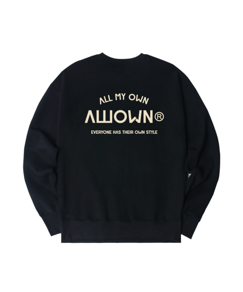 ALLIOWN（オールイオン）の「A/L EVERYONE オーバーサイズ 裏起毛 スウェット (GOM4-6AL033)（スウェット・メンズ・ブラック/ホワイト/ネイビー/ライトグレー/チャコールグレー/アイボリー・MEDIUM/LARGE/X-LARGE）」の7枚目の写真