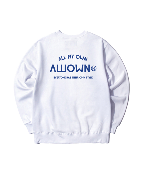 ALLIOWN（オールイオン）の「A/L EVERYONE オーバーサイズ 裏起毛 スウェット (GOM4-6AL033)（スウェット・メンズ・ブラック/ホワイト/ネイビー/ライトグレー/チャコールグレー/アイボリー・MEDIUM/LARGE/X-LARGE）」の8枚目の写真