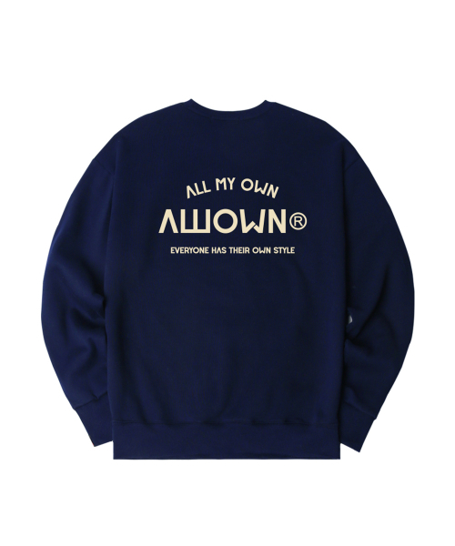 ALLIOWN（オールイオン）の「A/L EVERYONE オーバーサイズ 裏起毛 スウェット (GOM4-6AL033)（スウェット・メンズ・ブラック/ホワイト/ネイビー/ライトグレー/チャコールグレー/アイボリー・MEDIUM/LARGE/X-LARGE）」の9枚目の写真
