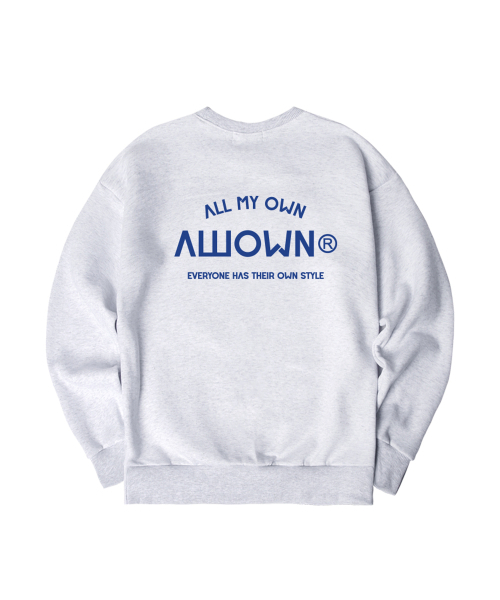 ALLIOWN（オールイオン）の「A/L EVERYONE オーバーサイズ 裏起毛 スウェット (GOM4-6AL033)（スウェット・メンズ・ブラック/ホワイト/ネイビー/ライトグレー/チャコールグレー/アイボリー・MEDIUM/LARGE/X-LARGE）」の10枚目の写真