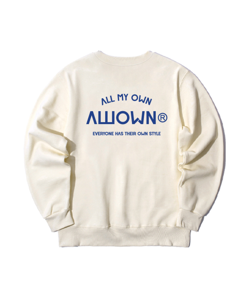 ALLIOWN（オールイオン）の「A/L EVERYONE オーバーサイズ 裏起毛 スウェット (GOM4-6AL033)（スウェット・メンズ・ブラック/ホワイト/ネイビー/ライトグレー/チャコールグレー/アイボリー・MEDIUM/LARGE/X-LARGE）」の11枚目の写真