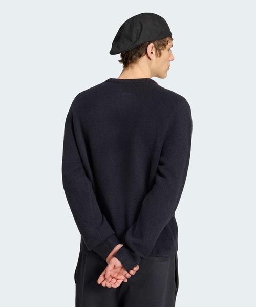 adidas(アディダス)の「トレフォイル エッセンシャルズ フルニット セーター / アディダスオリジナルス adidas Originals(ニット/セーター・メンズ・ブラック・XX-LARGE/X-SMALL/X-LARGE/MEDIUM/LARGE/3XL/SMALL)」の2枚目の写真