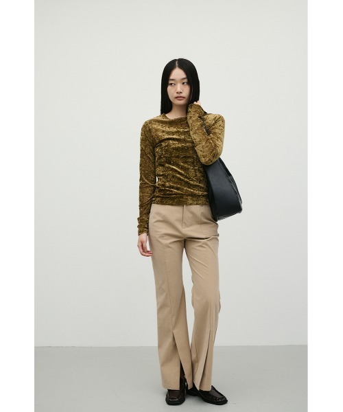 STYLEMIXER（スタイルミキサー）の「フェイクスウェードフレアパンツ（その他パンツ・レディース・ライトベージュ/ブラウン・SMALL/MEDIUM/LARGE）」の9枚目の写真
