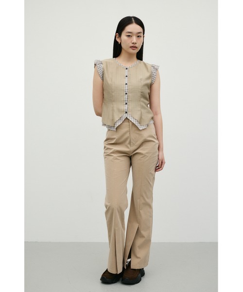 STYLEMIXER（スタイルミキサー）の「フェイクスウェードフレアパンツ（その他パンツ・レディース・ライトベージュ/ブラウン・SMALL/MEDIUM/LARGE）」の10枚目の写真