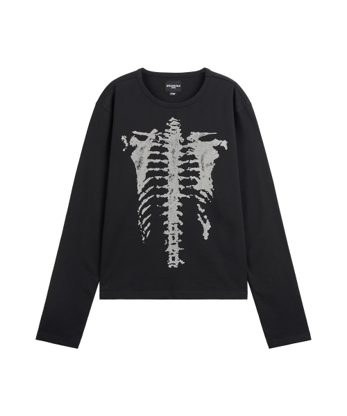 PITCHBLACK(ピッチブラック)の「スケルトングラフィック長袖Tシャツ(ブラック)(Tシャツ/カットソー・メンズ・その他・MEDIUM/LARGE/X-LARGE)」の1枚目の写真