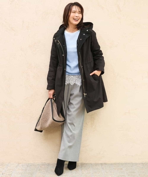 MK MICHEL KLEIN（エムケーミッシェルクラン）の「[洗える]モヘアメッシュニット（ニット/セーター・レディース・ライトブルー/ベージュ/グレー・38）」の11枚目の写真