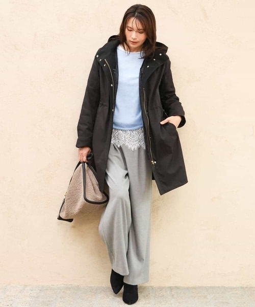 MK MICHEL KLEIN（エムケーミッシェルクラン）の「[洗える]モヘアメッシュニット（ニット/セーター・レディース・ライトブルー/ベージュ/グレー・38）」の12枚目の写真