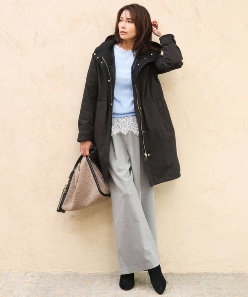 MK MICHEL KLEIN（エムケーミッシェルクラン）の「[洗える]モヘアメッシュニット（ニット/セーター・レディース・ライトブルー/ベージュ/グレー・38）」の13枚目の写真