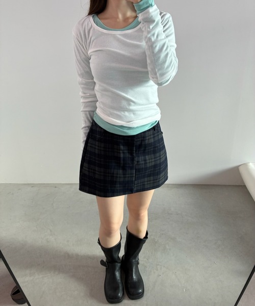 Birthday room(バースデイルーム)の「カラーコンパクトロンT/Colored Compact Long-Sleeve T-Shirt(Tシャツ/カットソー・レディース・グレー/ミント/イエロー/ホワイト・FREE)」の7枚目の写真