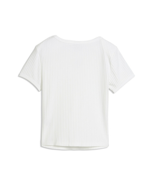 PUMA（プーマ）の「PUMA プーマ ウィメンズ ESS リブ スリム 半袖 Tシャツ（Tシャツ/カットソー・レディース・ブラック/ホワイト・SMALL/X-LARGE/LARGE/MEDIUM）」の10枚目の写真