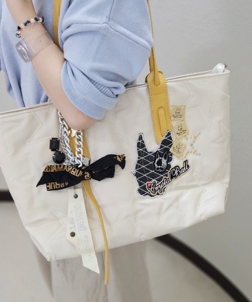 CRYSTAL BALL（クリスタルボール）の「【1点物】Atelier made Bag（トートバッグ・レディース・ホワイト・FREE）」の3枚目の写真
