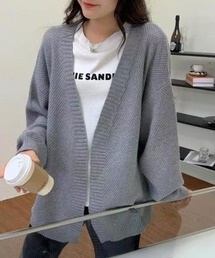 ロングニットガウンカーディガン