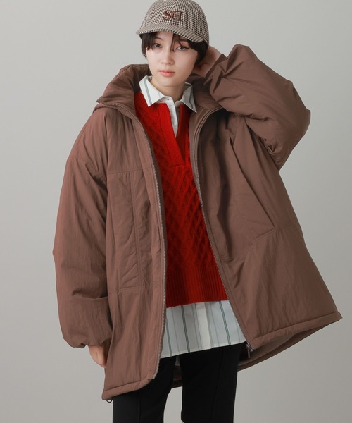 LAKOLE(ラコレ)の「フード2WAYモンスターコート / 889487(ブルゾン・レディース・ブラウン/アイボリー/セージグリーン/ブラック・FREE)」の19枚目の写真