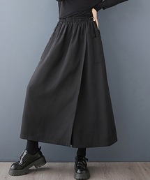 ラップ風ポケット付きワイドパンツ・スカーチョ