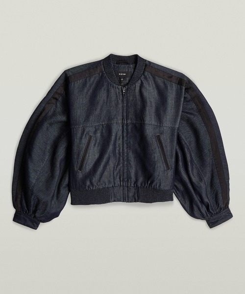 G-STAR（ジースター）の「Souvenir Bomber/ライトウェイトデニムクロップドボンバージャケット（ブルゾン・レディース・ダークインディゴブルー・X-SMALL）」の5枚目の写真