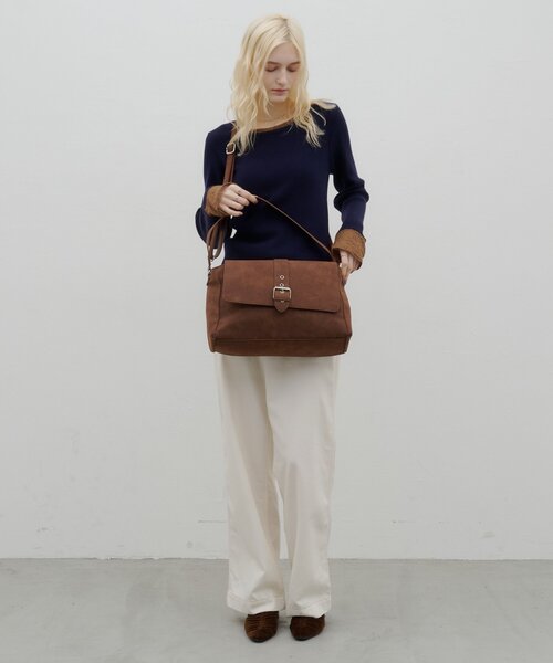 CIAOPANIC TYPY(チャオパニックティピー)の「:【ZOZO限定】フラップデザイン2WAYBAG(ショルダーバッグ・レディース・ダークブラウン/ブラック・ONE SIZE)」の4枚目の写真