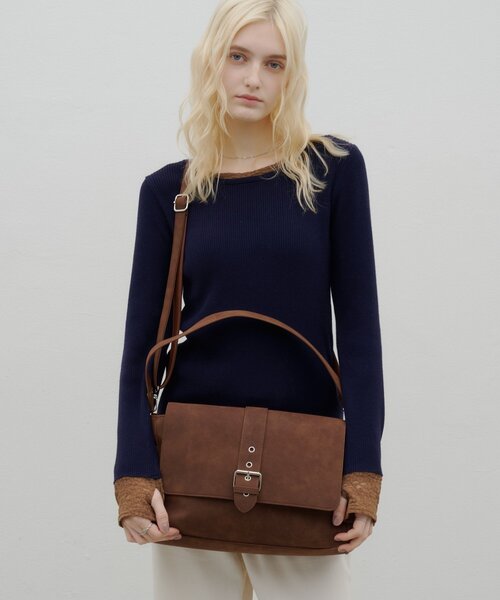 CIAOPANIC TYPY(チャオパニックティピー)の「:【ZOZO限定】フラップデザイン2WAYBAG(ショルダーバッグ・レディース・ダークブラウン/ブラック・ONE SIZE)」の11枚目の写真