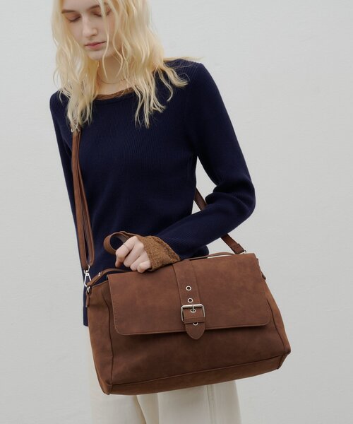 CIAOPANIC TYPY(チャオパニックティピー)の「:【ZOZO限定】フラップデザイン2WAYBAG(ショルダーバッグ・レディース・ダークブラウン/ブラック・ONE SIZE)」の12枚目の写真