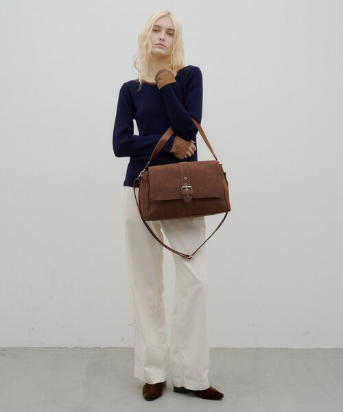 CIAOPANIC TYPY(チャオパニックティピー)の「:【ZOZO限定】フラップデザイン2WAYBAG(ショルダーバッグ・レディース・ダークブラウン/ブラック・ONE SIZE)」の13枚目の写真