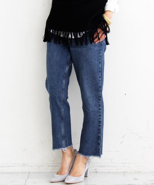 BEAUTY&YOUTH UNITED ARROWS（ビューティーアンドユースユナイテッドアローズ）の「＜RES DENIM＞ 5Pフリンジデニム 2◆（デニムパンツ・レディース・ブラック/ネイビー・25/24）」の2枚目の写真
