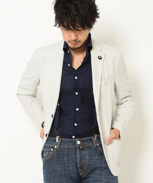 Maria Santangelo（マリアサンタンジェロ）の「MARIA SANTANGELO / ジャカードカッタウェイ"2,0"（シャツ/ブラウス・メンズ・ネイビー・SMALL/MEDIUM）」の7枚目の写真